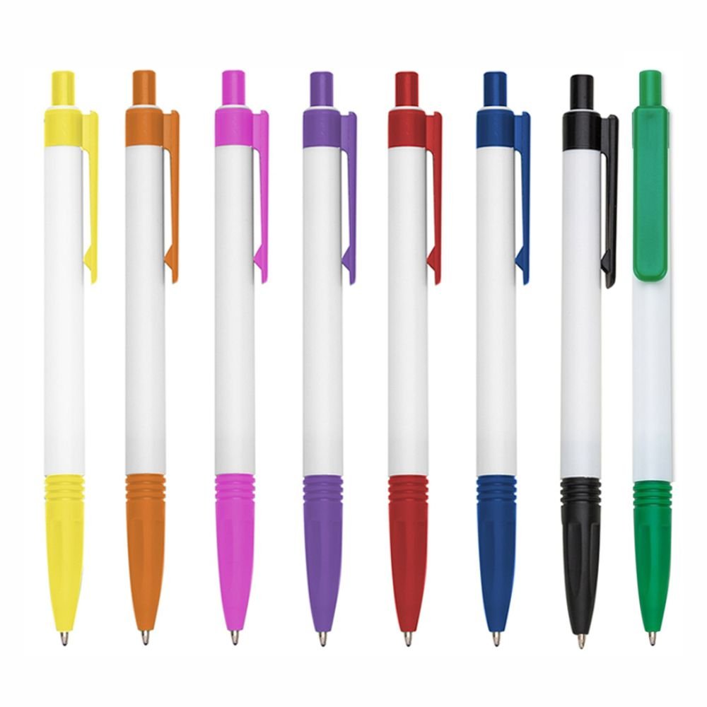 Kit 25 Canetas Esferográficas Paqueta Color Retrátil Escrita Macia