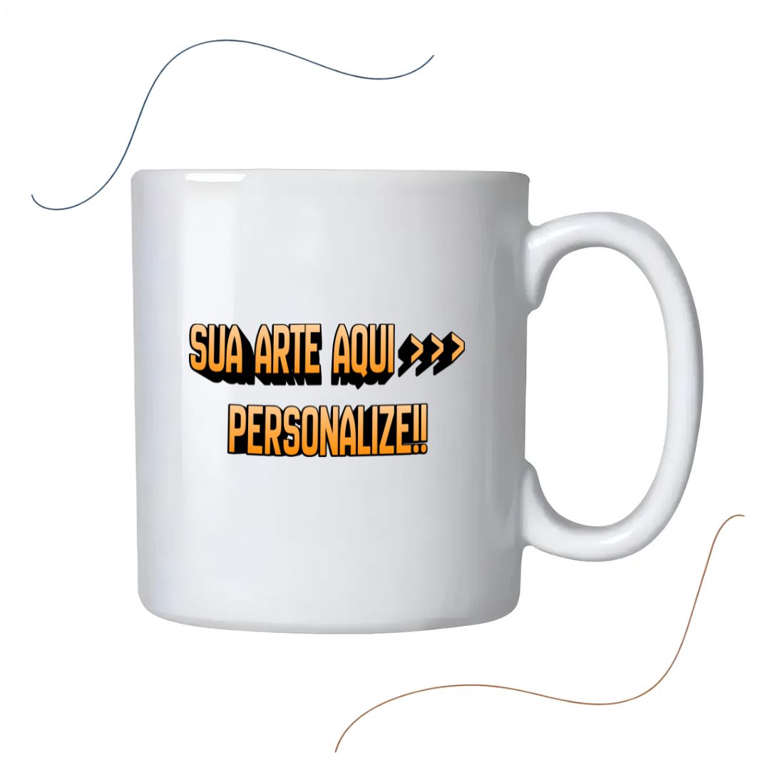 Caneca Personalizada - Xicara Porcelena Premium - Uma UNIDADE 325ml